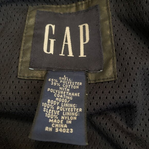 Gap Unisex Waxed Jacket Black Style #776050-00 Sz Medium Oversized - Picture 15 of 15